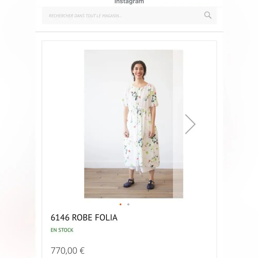 MANUELLE GUIBAL red Poplin pop over dress with drawstring waist S - Picture 10 of 10